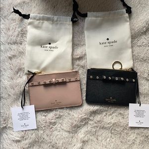2 Kate spade mini wallets pink and black